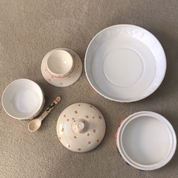 Southwest 6-Piece Glazed Ceramic Chip & Dip Large Serving Set - Picture 16 of 17